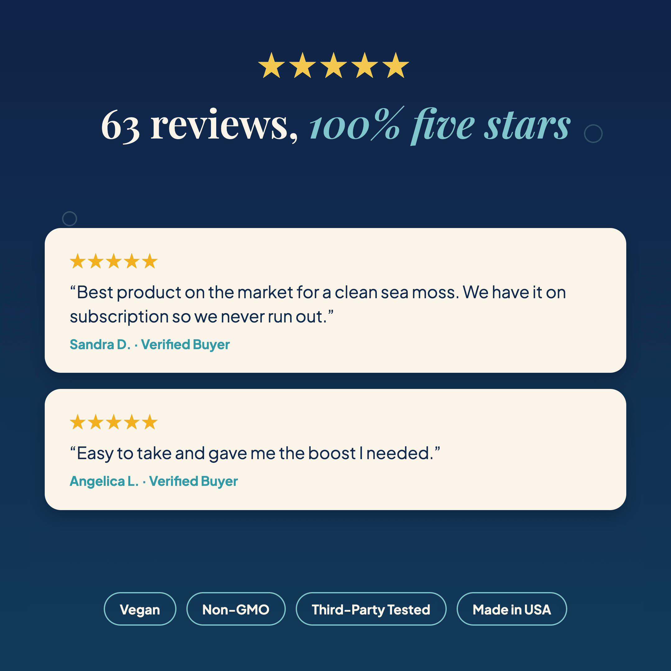 Sea Moss Capsules customer reviews and social proof