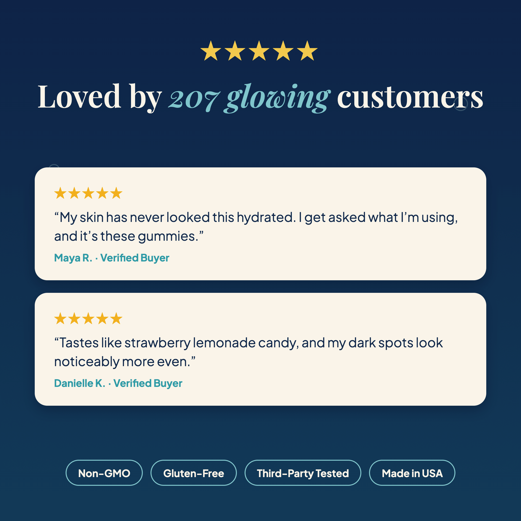 GLOW customer reviews and social proof