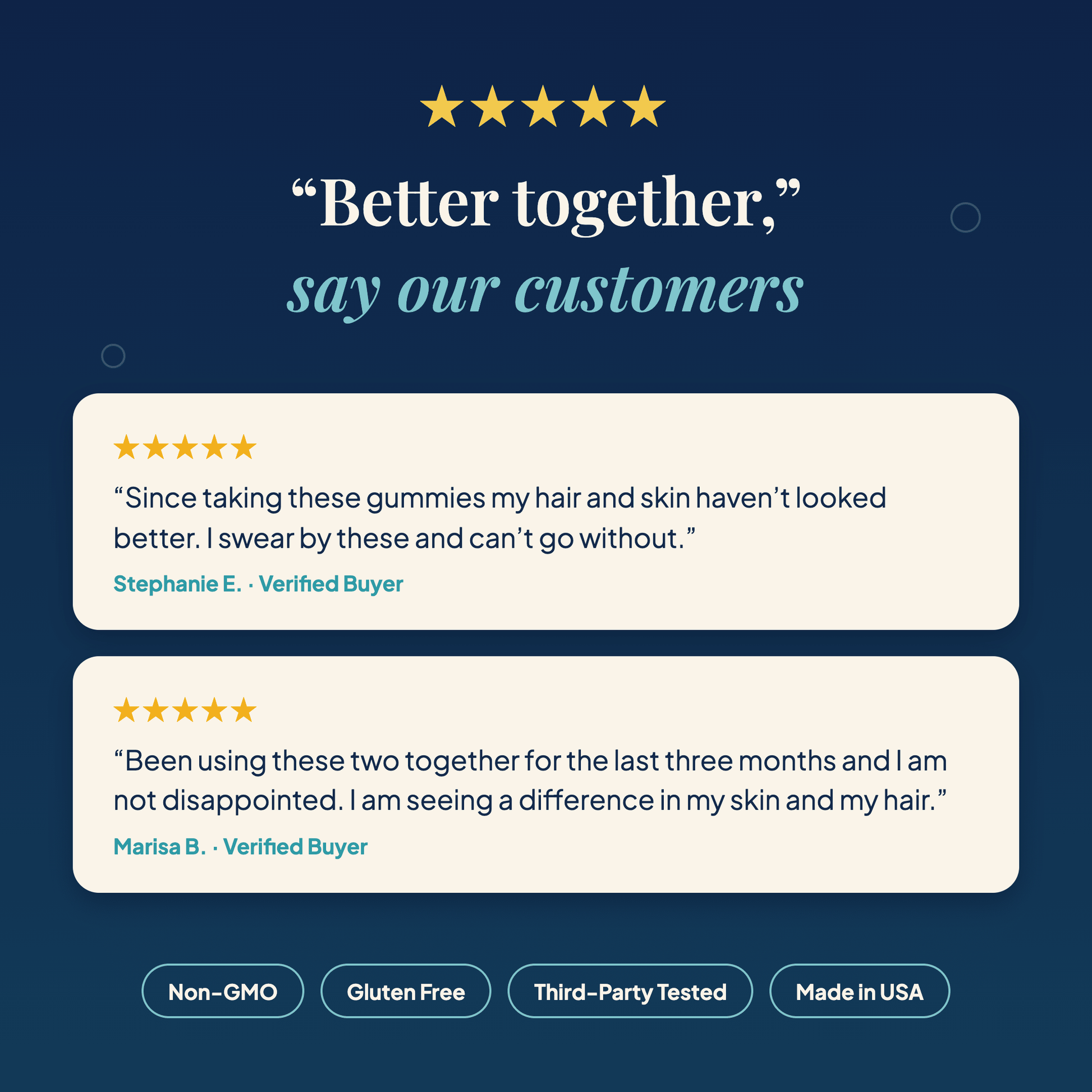 GLOW and GROW bundle customer reviews and social proof