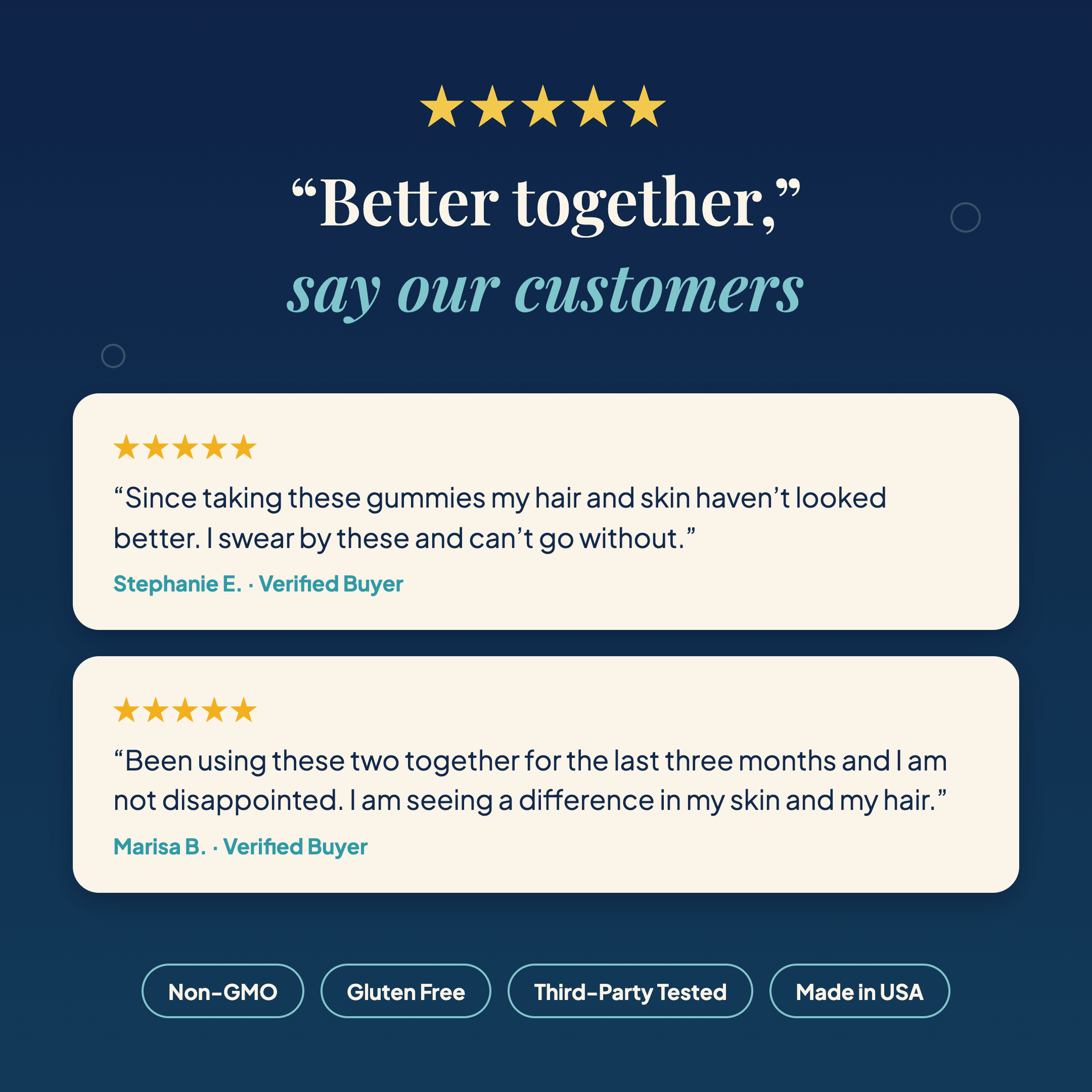 GLOW and GROW bundle customer reviews and social proof