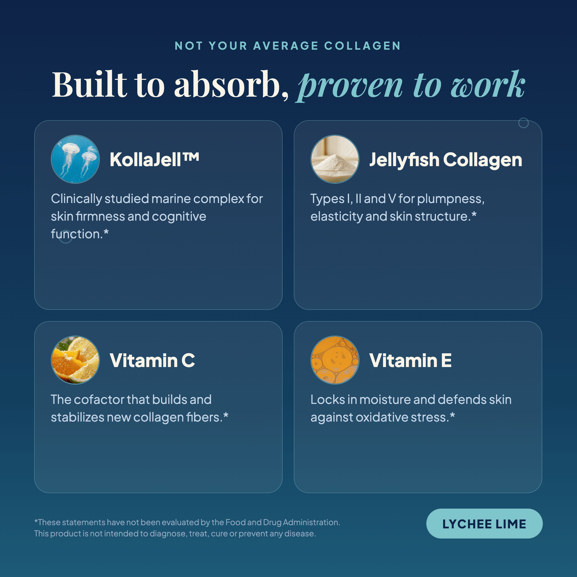 Jellyfish Collagen ingredients and type I, II and V collagen