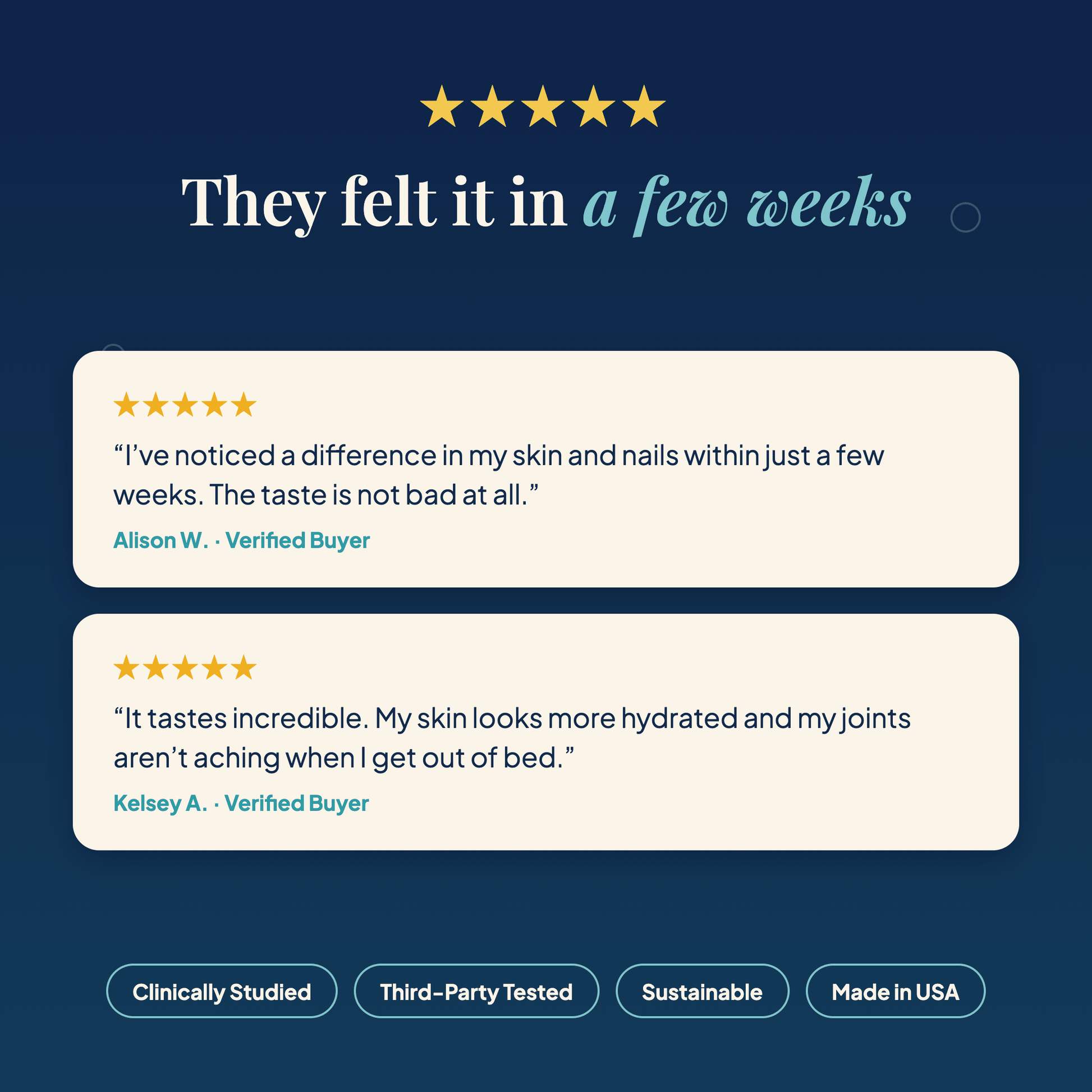 Jellyfish Collagen customer reviews and social proof