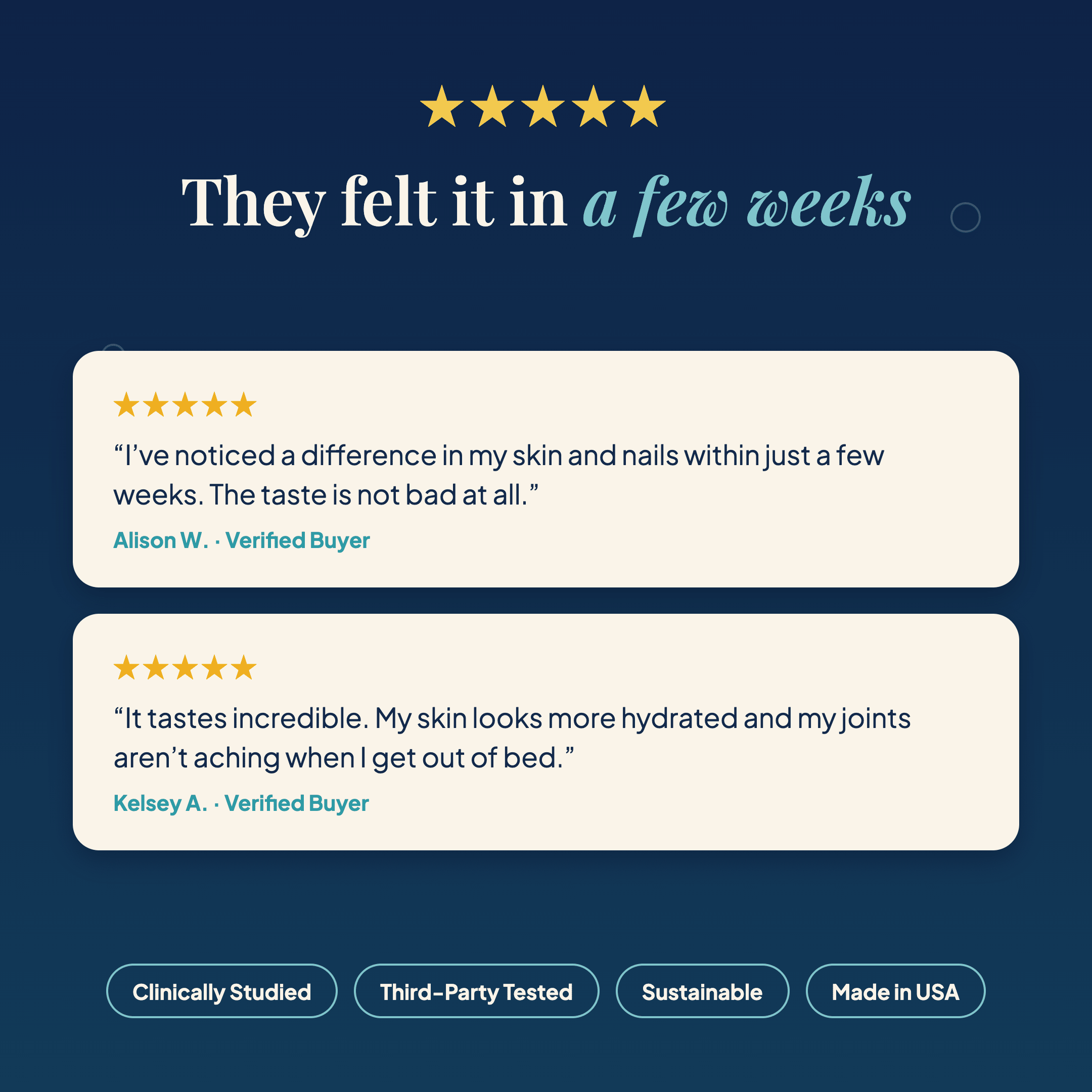 Jellyfish Collagen customer reviews and social proof