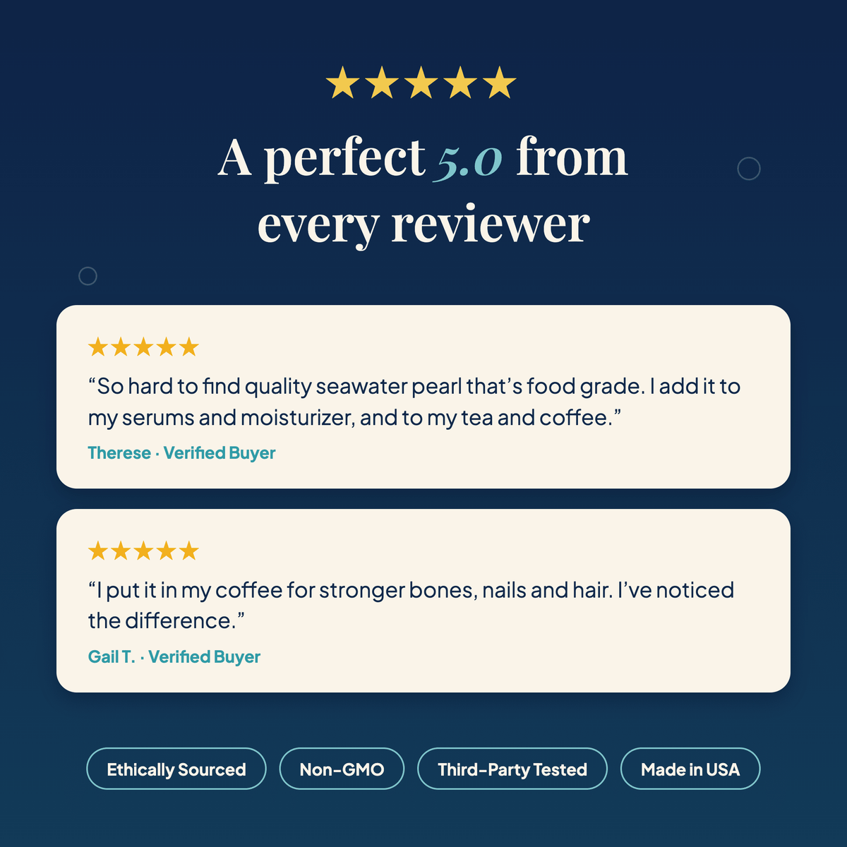 Pearl Powder customer reviews and social proof
