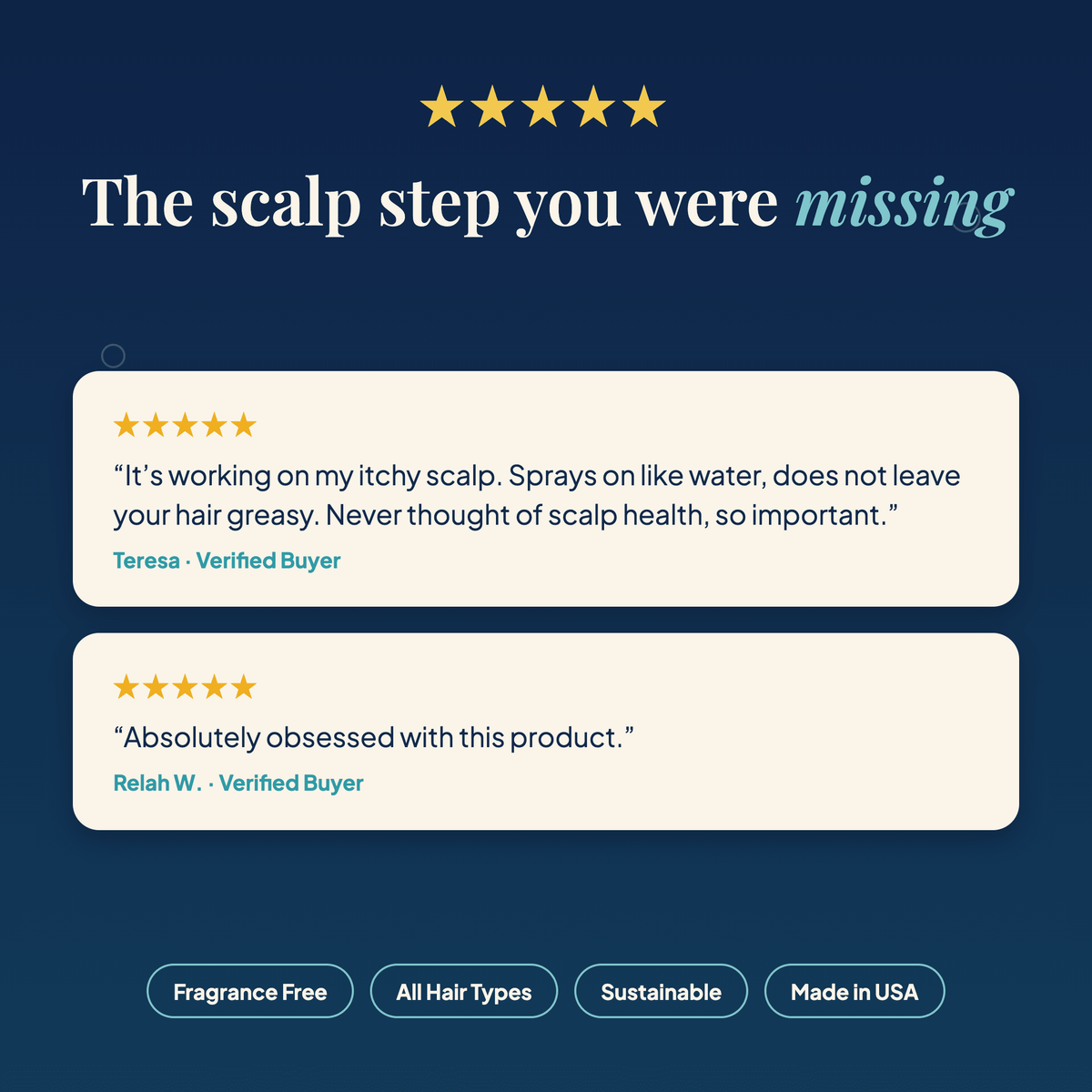 Scalp Mist customer reviews and social proof