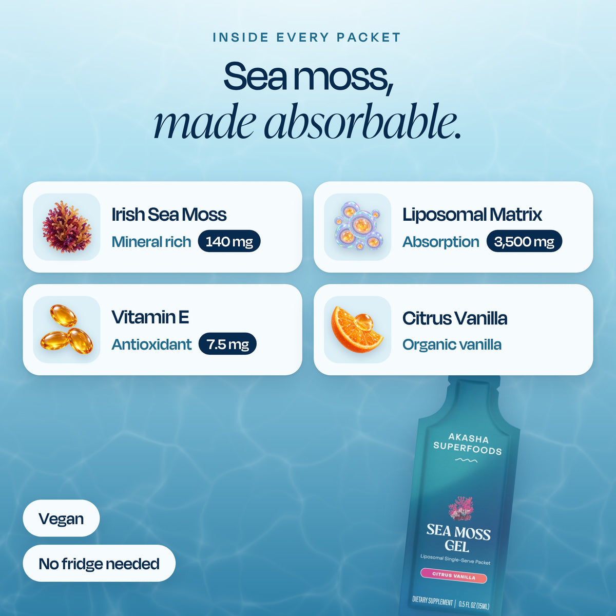 Liposomal Sea Moss Gel: ingredients