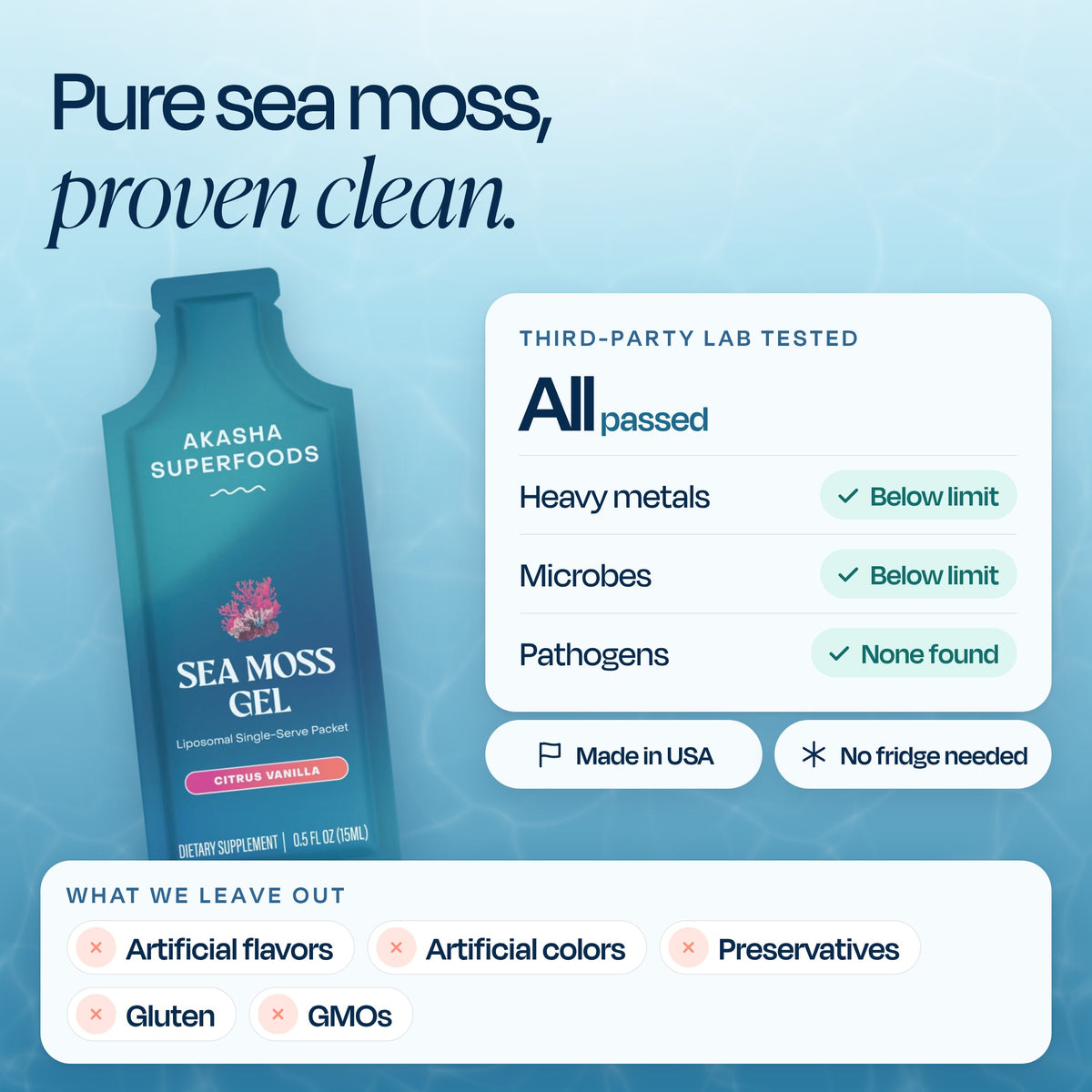 Liposomal Sea Moss Gel: lab tested and clean