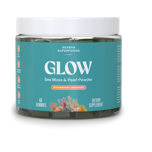Sea Moss GLOW Gummies jar, strawberry lemonade, 60 gummies